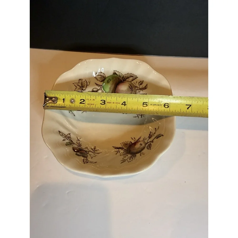 Set of 2 Vintage Johnson Bros Harvest Time Fruit 6.5